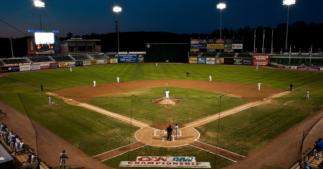 Ballpark with Palisades Park sign