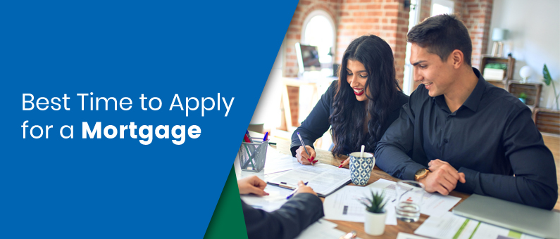Best Time to Apply for a Mortgage - couple applying for a mortgage 