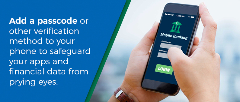 Add a passcode or other verification method to your phone to safeguard your apps and financial data from prying eyes - phone login screen